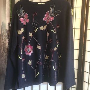 Quacker Factory embellished top